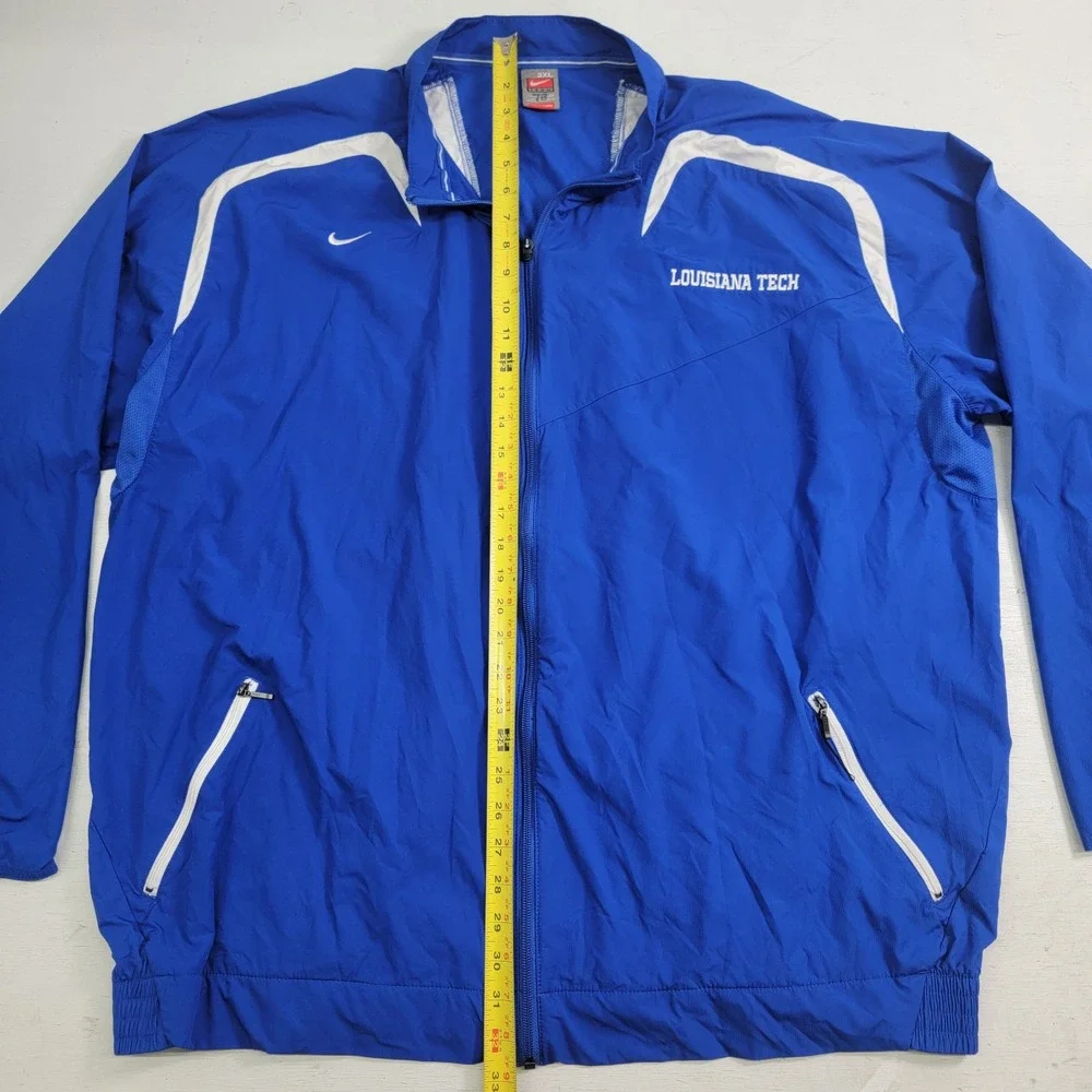 Louisiana Tech Blue Jacket Nike Team FIT Storm Windbreaker Zip NCAA Men's Sz 3XL